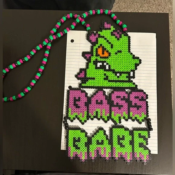 Rave/Festival Kandi Necklace, Long - Picture 2 of 2